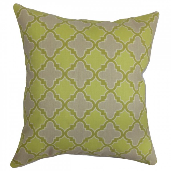 Erasma Geometric Pillow Green