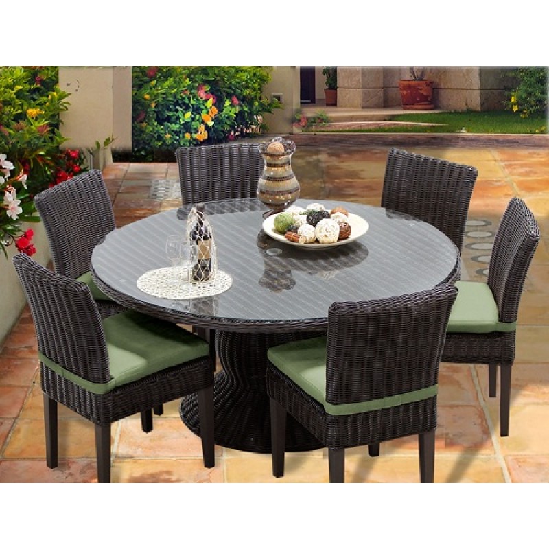 Venice 60 Outdoor Patio Dining Table W, Round Patio Sets For 6